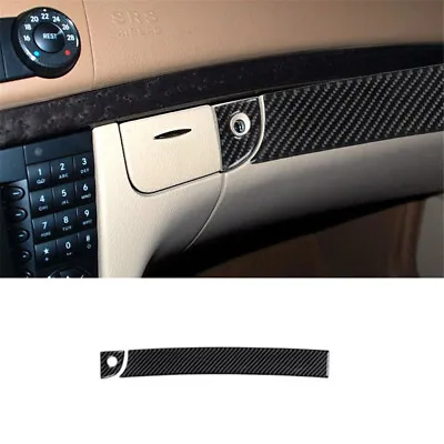 2x Carbon Fiber Glove Box Handle Cover Trim For Mercedes-Benz E-Class W211 03-09 • $22.49