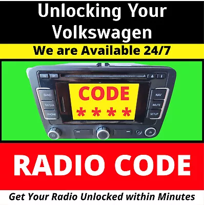 Volkswagen RCD 315 Radio Code Golf Mk6 Mk7 Jetta Mk5 Passat B6 B7 B8 Polo Beetle • $8.90