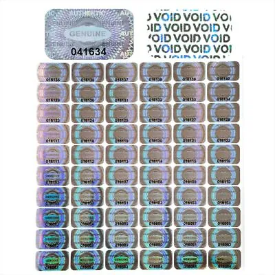 $13.82 • Buy Security Seal Tamper Proof Sticker Holographic Warranty Label With Serial Number