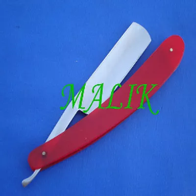 Barber Straight Cut Throat Shaving Razor Shavette Red Handle Bts-717 • $8.47