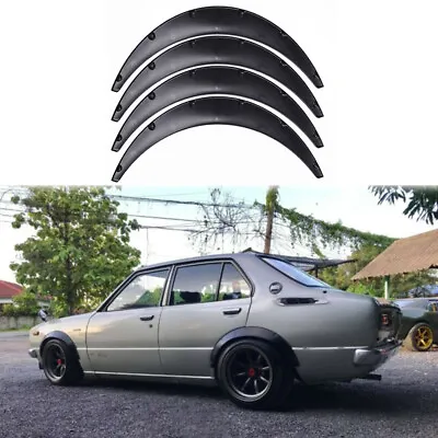 3.5  For Toyota Corolla KE20 Wheel Arch Fender Flares Extra Wide Body Kit Black • $74.11