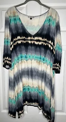 J Valdi Women Medium Beach Swim Cover Up Dress Tie Dye Bathing Suit • $12.99