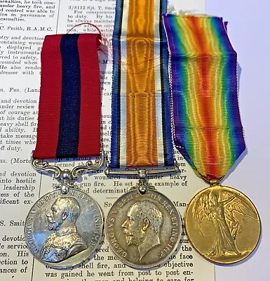 WW1 Distinguished Conduct Medal And Pair  - Smith - 2nd/8th Lancashire Fusiliers • £1650