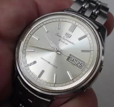 Seiko Sportsmatic 5 Delux Dolphin 1966 7619-7010  Vintage Watch Stunning • $439