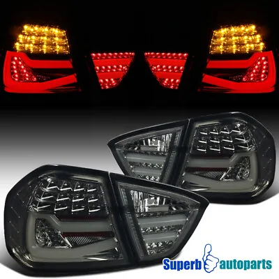 Fits 2005-2008 BMW E90 3 Series 4Dr Sedan Smoke Rear Tail Brake Light LED Tube • $227.98