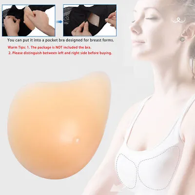 Soft Silicone Breast Form Prosthesis Fake Boob Mastectomy Bra Enhancer Insert • $18.99