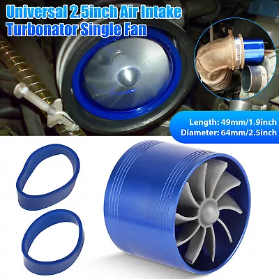 Universal 2.5in Turbo Cold Air Intake Hose Single Fan Turbonator Fuel Gas Saver • $11.98