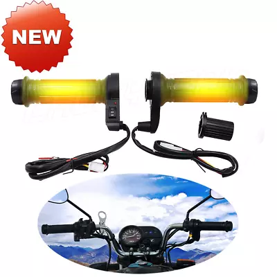 22mm Electric Hand Heated Moded Grips 4 Modes Warmers Motorcycle Handlebar 12V • $23.99