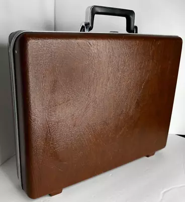 Vintage Samsonite Briefcase Omega Combination Lock Hard Shell Brown Brief Case • $22.99