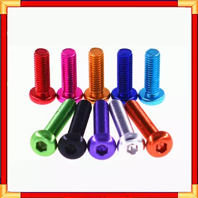 £9.83 • Buy M5 Button Head Socket Cap Screws Allen Bolt Hex Drive Aluminum Alloy L=6mm-30mm