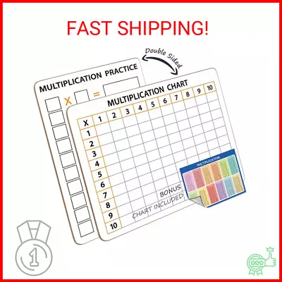 SCRIBBLEDO Dry Erase Multiplication Chart Whiteboard 9  X 12  Multiplication Tab • $12.69