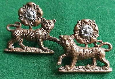Original Wwi York And Lancaster Regiment Collar Badges. • £12.49