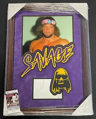 Macho Man Randy Savage Signed & Framed Custom Piece 28x19 Jsa Authenticated • $1599.99