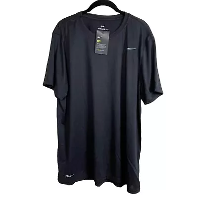 The NIKE Tee Dri-Fit Shirt Performance Black Size XL • $20