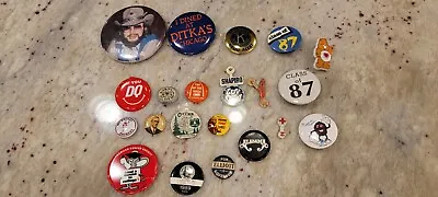 Vintage Pinback Button Lot RARE Whitehead Hoag Political Sports Music Smokey  • $25