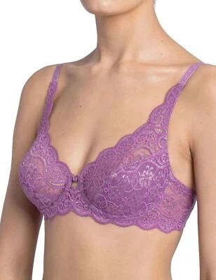 £17 • Buy 32J Triumph Amourette 300 Underwired Bra 10166797 Womens Lace Bras Plum Powder