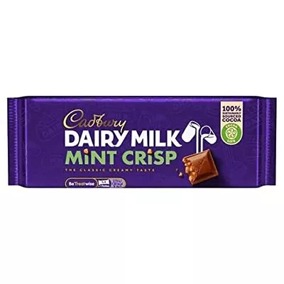 Cadbury Dairy Milk Mint Crisp Standard Bar (Irish) - 49g (Pack Of 6) • £12
