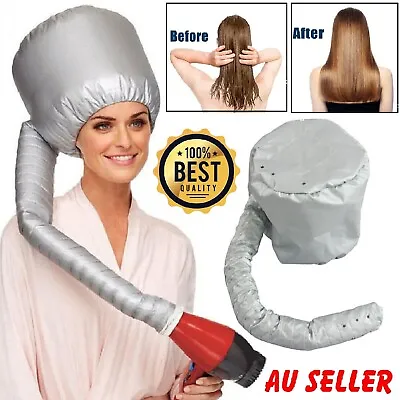 Bonnet Hair Drying Cap Hat Hood Soft Women Blow Dryer Hairdressing Tool Home AU • $18.49