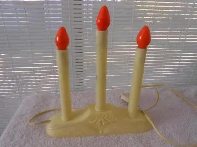 Vintage Christmas Electric Plastic Candelabra Indoor Christmas Lights Decoration • $14.99