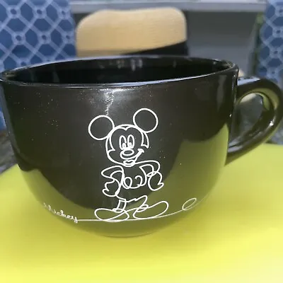 Walt Disney Mickey Mouse Coffee Soup Cocoa Cup Mug Large White Black Sketch NEW  • $15