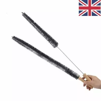 1/2Pcs Radiator Cleaner Brush With Wooden Handle Long Flexible Cleaning Brush • £5.97