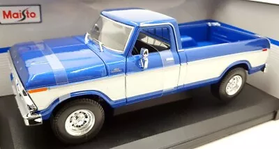 Maisto 1/18 Scale Diecast 31462 - 1979 Ford F-150 Pick-Up - Blue/White • $62.20