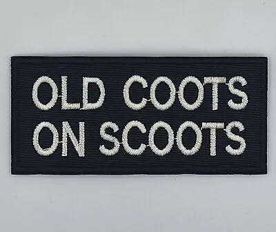 OLD COOTS ON SCOOTS  Biker Harley Davidson Motorcycle Vest Patches Iron Sew On • $8.03
