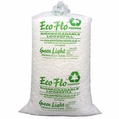 15 30 45 60 90 Cubic Foot Of Eco Flo Loose Fill Packing Peanuts Top Quality • £27.99