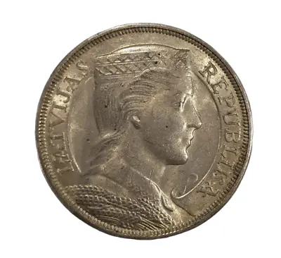 1932 5 Lati Low Mintage Good Condition RARE • $90