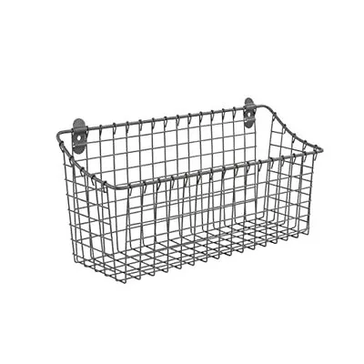 Vintage Wall Mount Storage Basket X-Large (Pack Of 1) Industrial Gray • $24.62