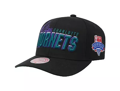 Mitchell & Ness Men's Cap NBA Draft Charlotte Hornets Black HWC Pro Snapback Hat • $34.99