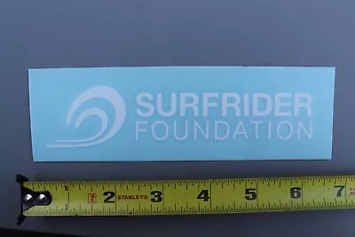 Surfrider Foundation Charity Beach White OG V59C Vintage Surfing STICKER DECAL • $16