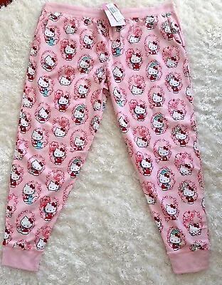 Vera Bradley Hello Kitty Ribbed Jogger Pajama Pants:nwt Hello Kitty Cameo  Xl • $59.95