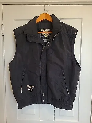90s Vintage Descente Men's Black M Gold Vest Outerwear Ski Skiwear VTG 1990s  • $32