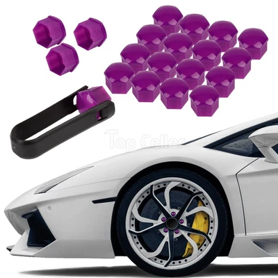 $9.15 • Buy Set Of 20 Wheel Hub Screw For VW Audi 321601173A Purple Lug Bolt Nut Caps