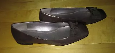 Ellen Tracy Wms Gray Patent Leather Ballet Shoes Andy 7 • $32.99