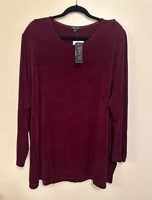 Vikki Vi Classic Long Sleeve Shirt Top Tunic Blouse Women's Plus 3X USA NEW • $38.24