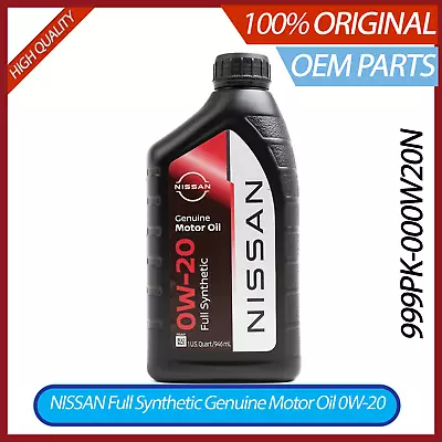 Genuine OEM NISSAN Full Synthetic Motor Oil 0W20 999PK-000W20N Low-Priced Packs! • $17.47