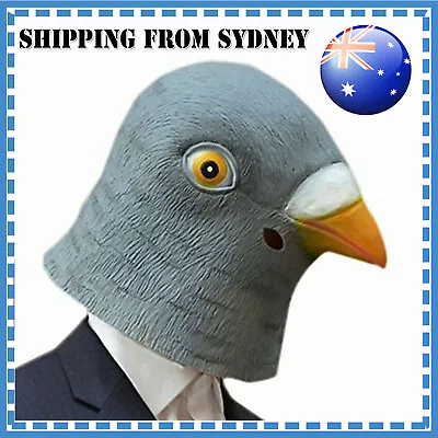 Pigeon Head Mask Creepy Animal Halloween Costume Theater Prop Latex Party Toy AU • $16.69