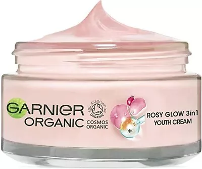 £11.11 • Buy Garnier Organic Rosy Glow 3-in-1 Youth Cream, With Rosehip Seed Oil And (50ml)