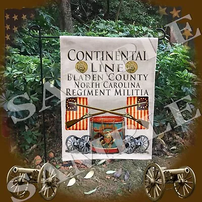 Continental Line North Carolina Militia Rev War Themed Linen Garden/yard Flag • $23.99