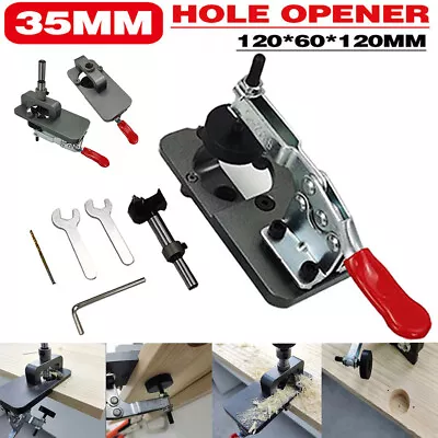 35mm Concealed Hinge Drilling Jig Hole Set For Wood Furniture Door Cabinets AU • $51.25