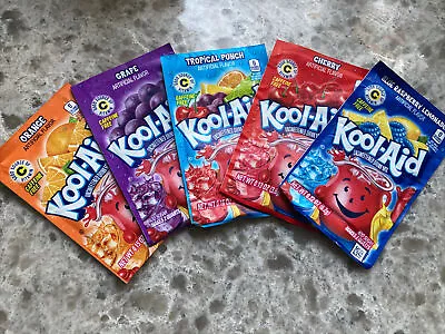 £6 • Buy Kool Aid American Powder Mix Drink Selection Single Sachets (5 Packets)