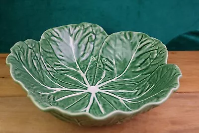 Bordallo Pinheiro Cabbage Green Leaf Serving Bowl 11 1/8    • $39