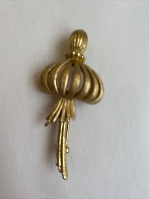 Vintage Brooch MONET 1960s Spinnerets Umbrella 22kt Gold Plated Jewellery • $8.98