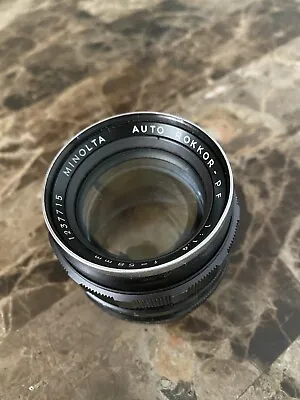 Minolta Auto Rokkor PF 58mm 1:1.4 MC Mount Prime Lens Vintage Camera Lens • $69.99