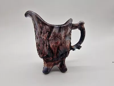£40 • Buy ANTIQUE Victorian C1890 Davidson Malachite Glass Jug - Slag Glass