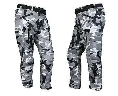 Motorbike Trousers Pants Waterproof Cordura Textile Armoured Motorcycle Trouser • £35.99