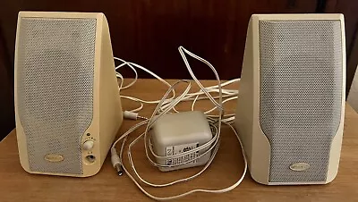 Advent Mini Beige Bookshelf Wired Speakers Used • $29.95