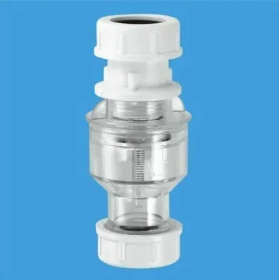 McAlpine TUN-5CL Overflow Pipe Tundish Valve Straight Through NonReturn TUNVALVE • £13.93